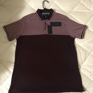 Denim and flower burgundy Ricky Singh shirt